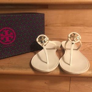 Tory Burch Mini Miller Ivory Jelly Thong Sandal